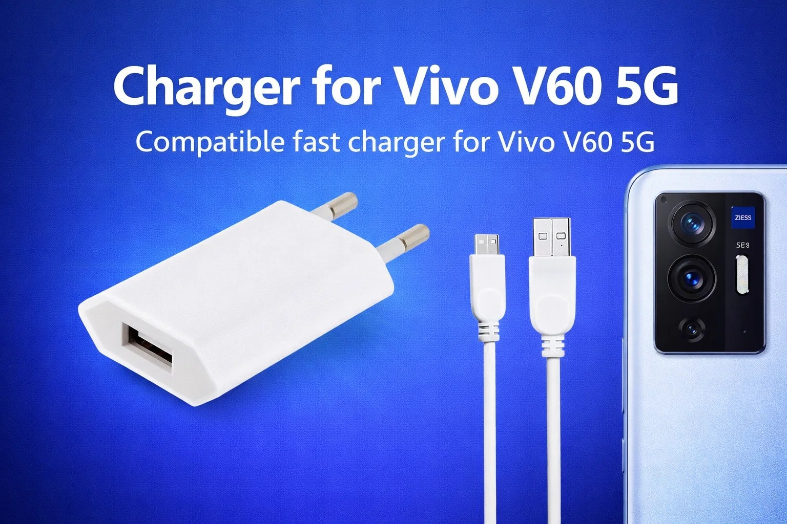 Charger for Vivo V60 5G